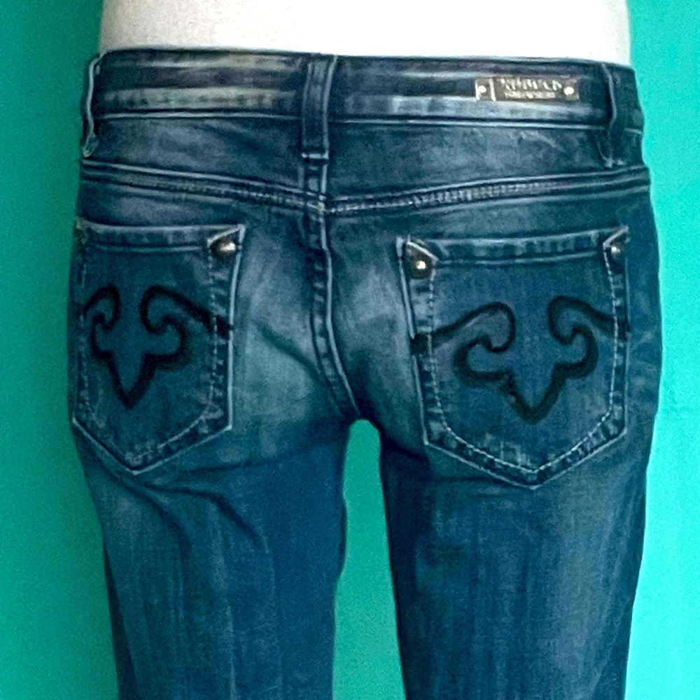 Re-Rock For Express Size 4 Regular Boot Cut Jeans - image 3